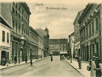 Frankopanska ulica oko 1905.-1910. godine, razglednica